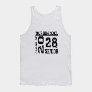 High School Senior 2028 Class of 2028 Graduate College Tank Top